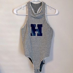 tommy hilfiger seamless gray bodysuit